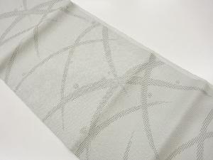 絽露芝模様織出し開き名古屋帯（額縁仕立て）